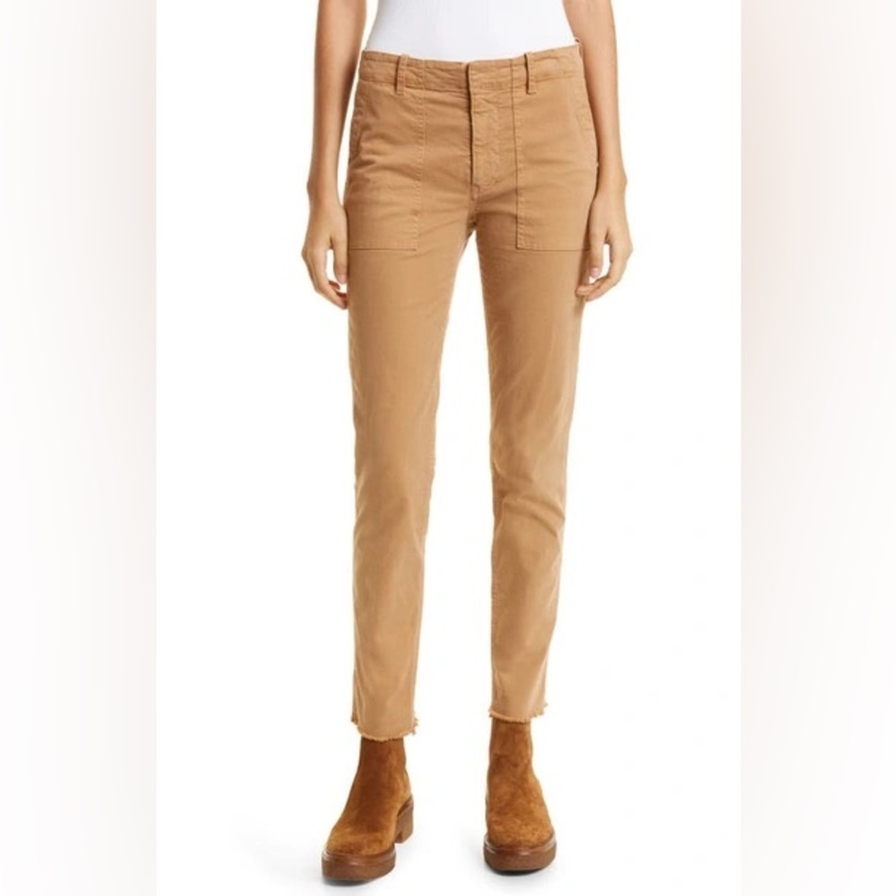 NWT Nili Lotan Jenna Slim Straight Khaki Pants in Camel